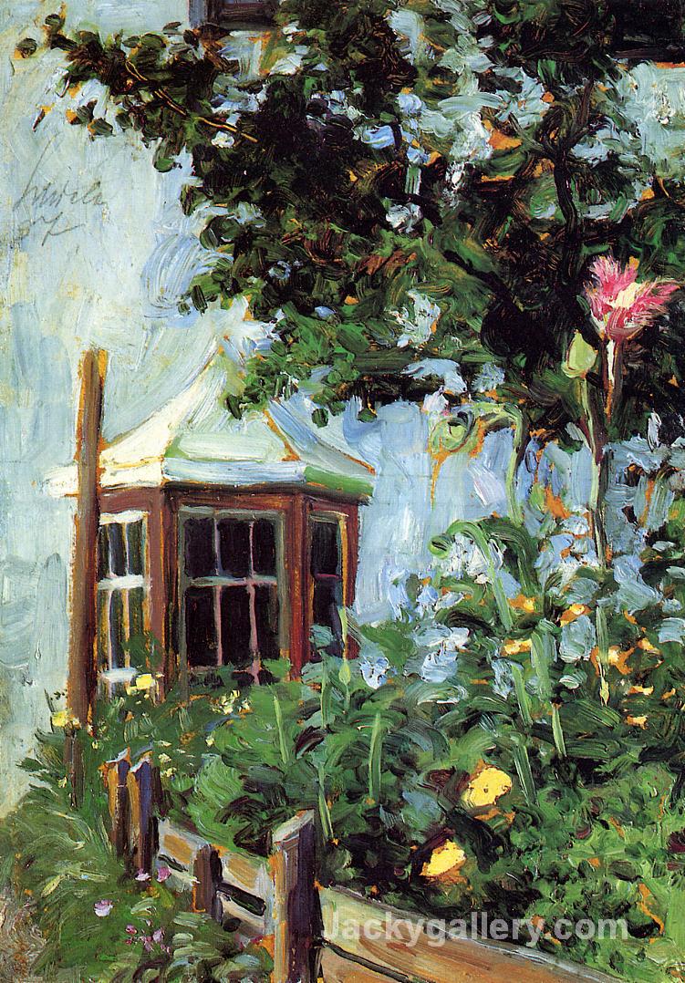 House with a Bay Window in the Garden by Egon Schiele paintings reproduction